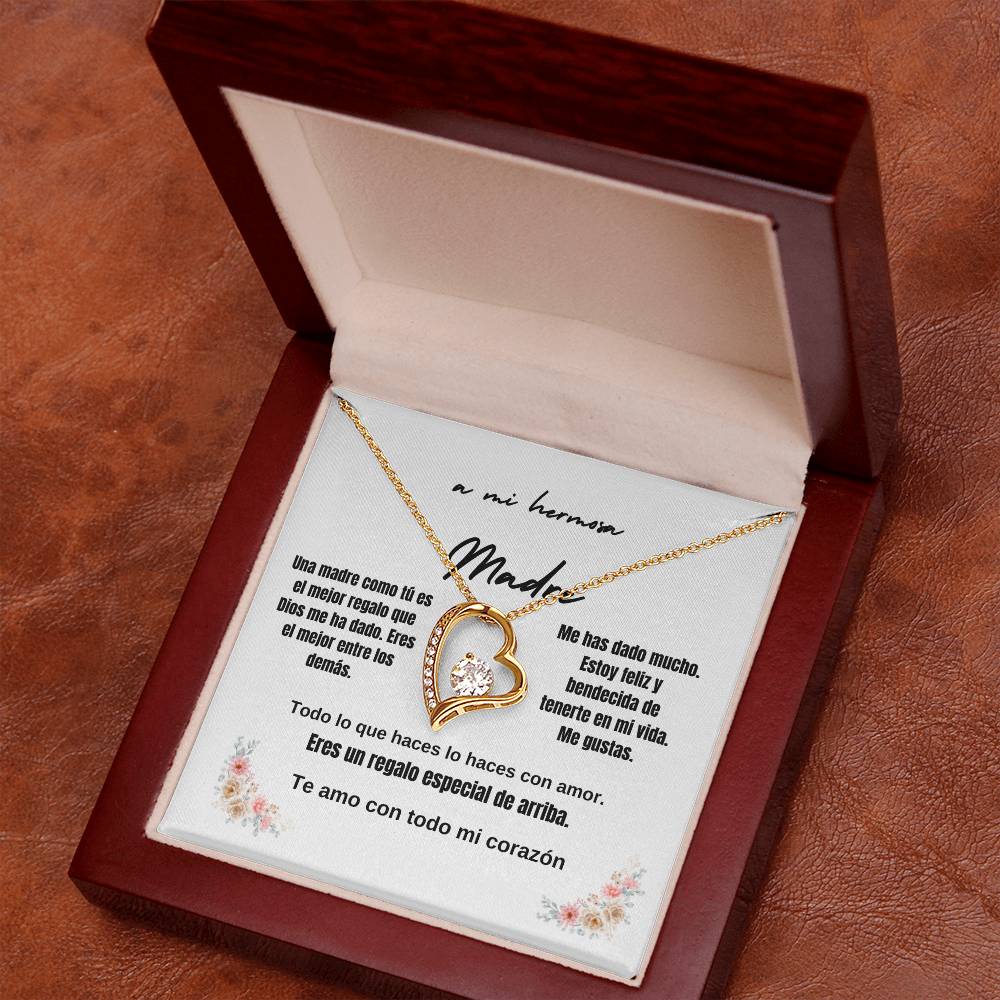 To my Mother in Spanish Love knot necklace
