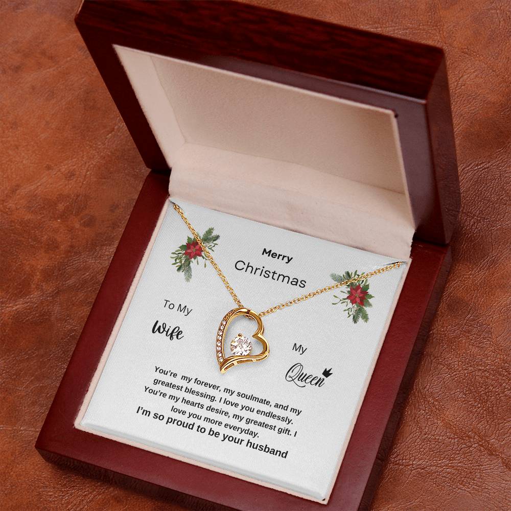 Merry Christmas To My  Queen Forever Love Necklace