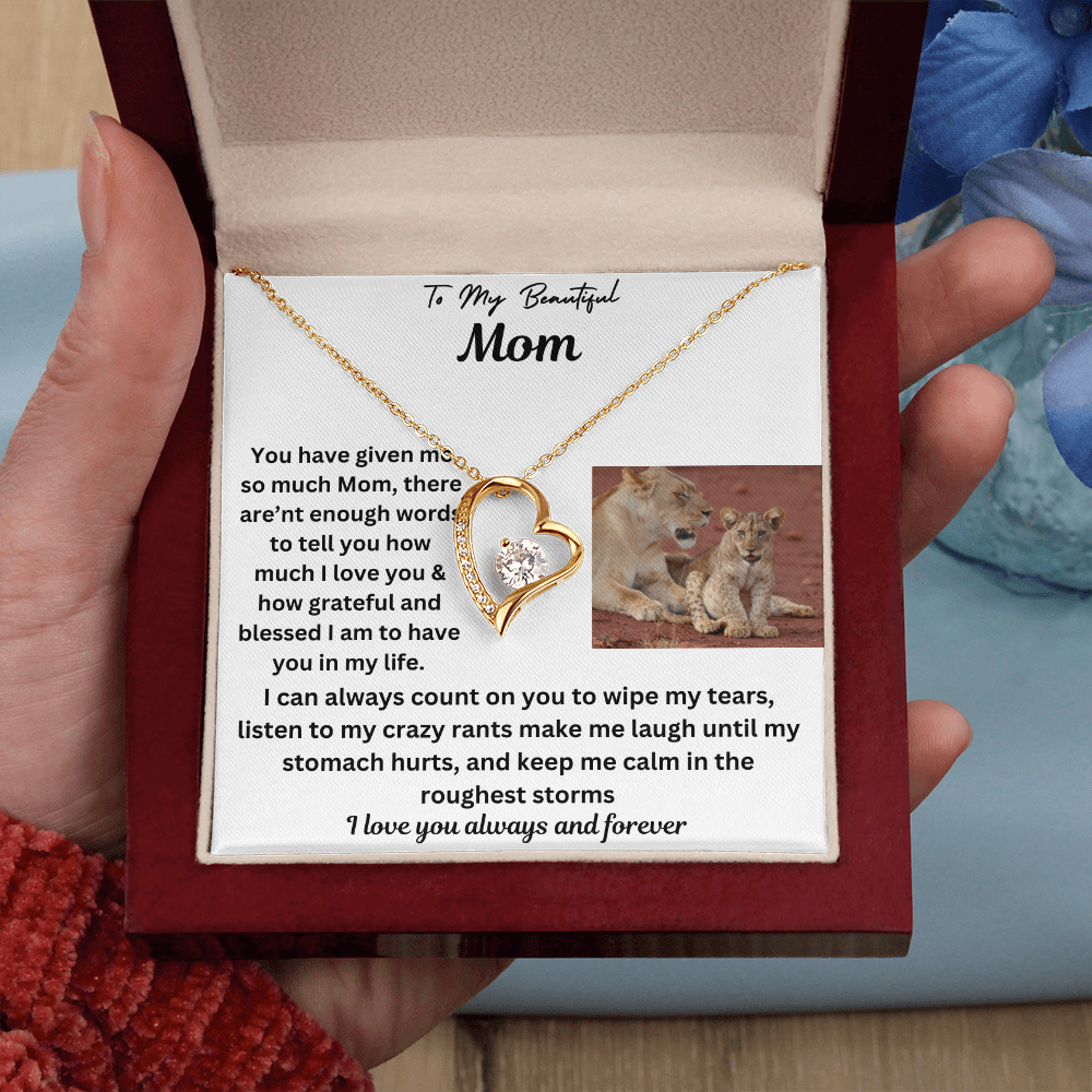 To My Beautiful Mom Forever Love Necklace