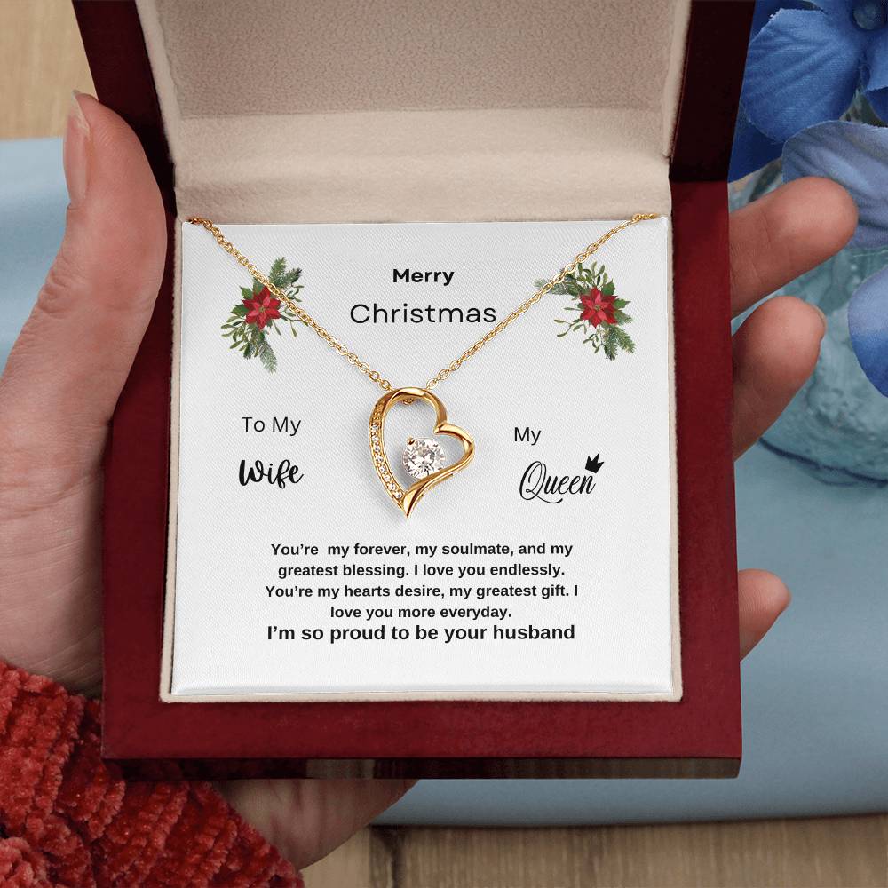Merry Christmas To My  Queen Forever Love Necklace