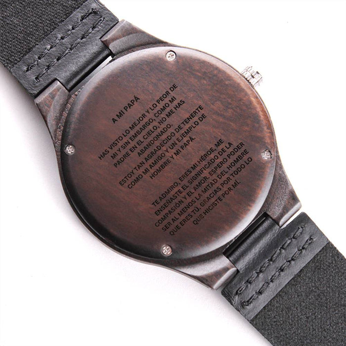 Spanish MY DAD Engraved Watch