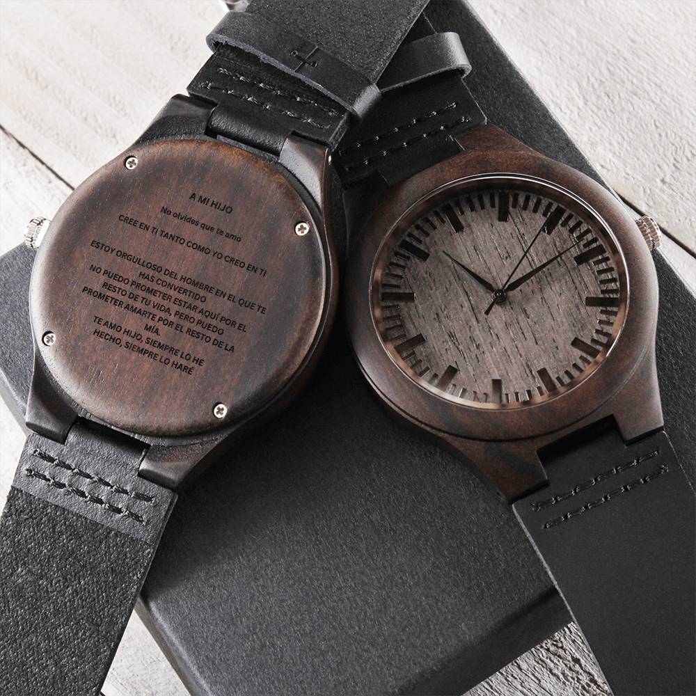 Spanish To My Son Engraved Watch