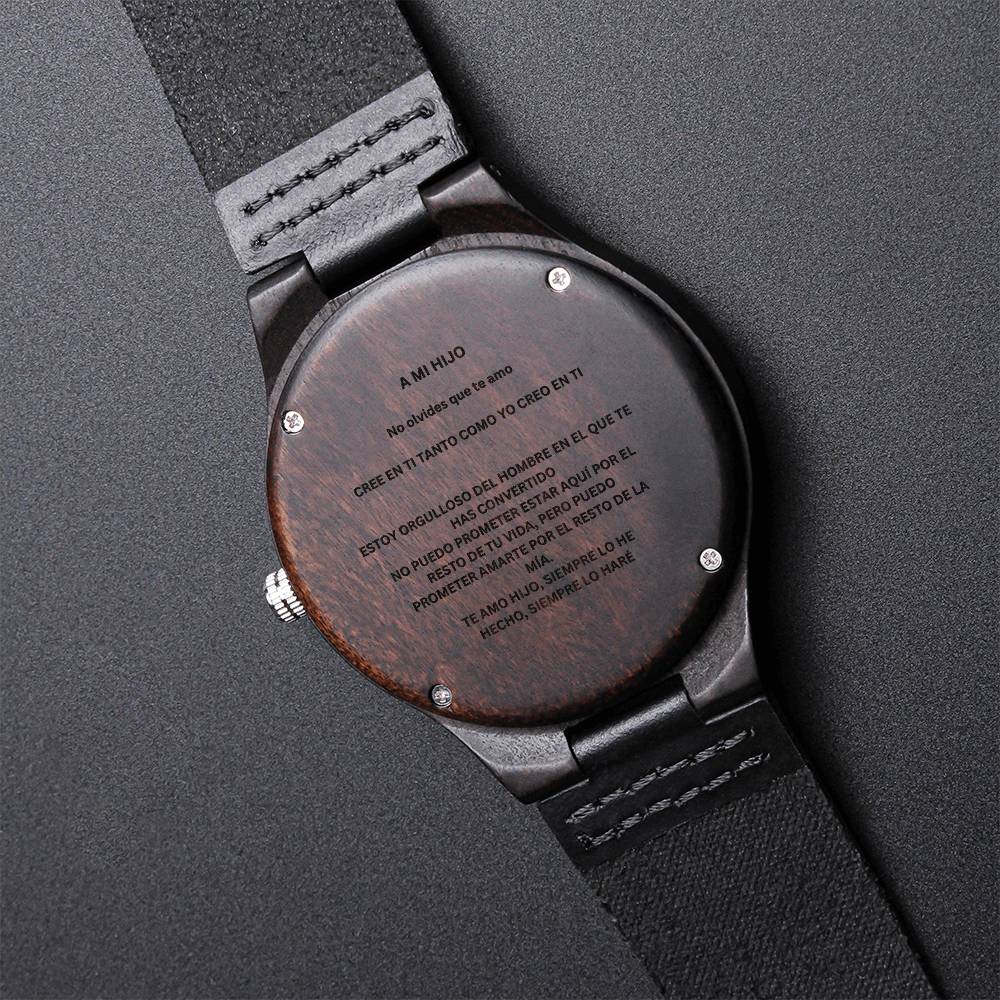Spanish To My Son Engraved Watch