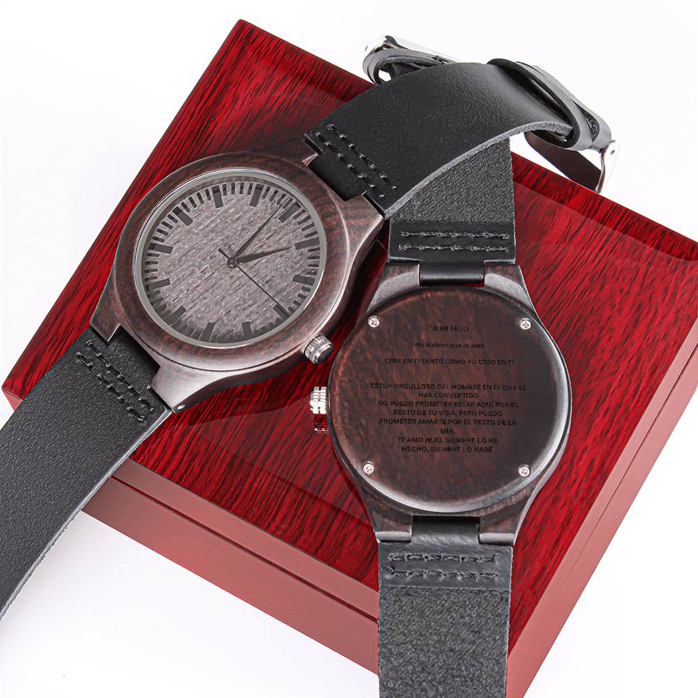Spanish To My Son Engraved Watch