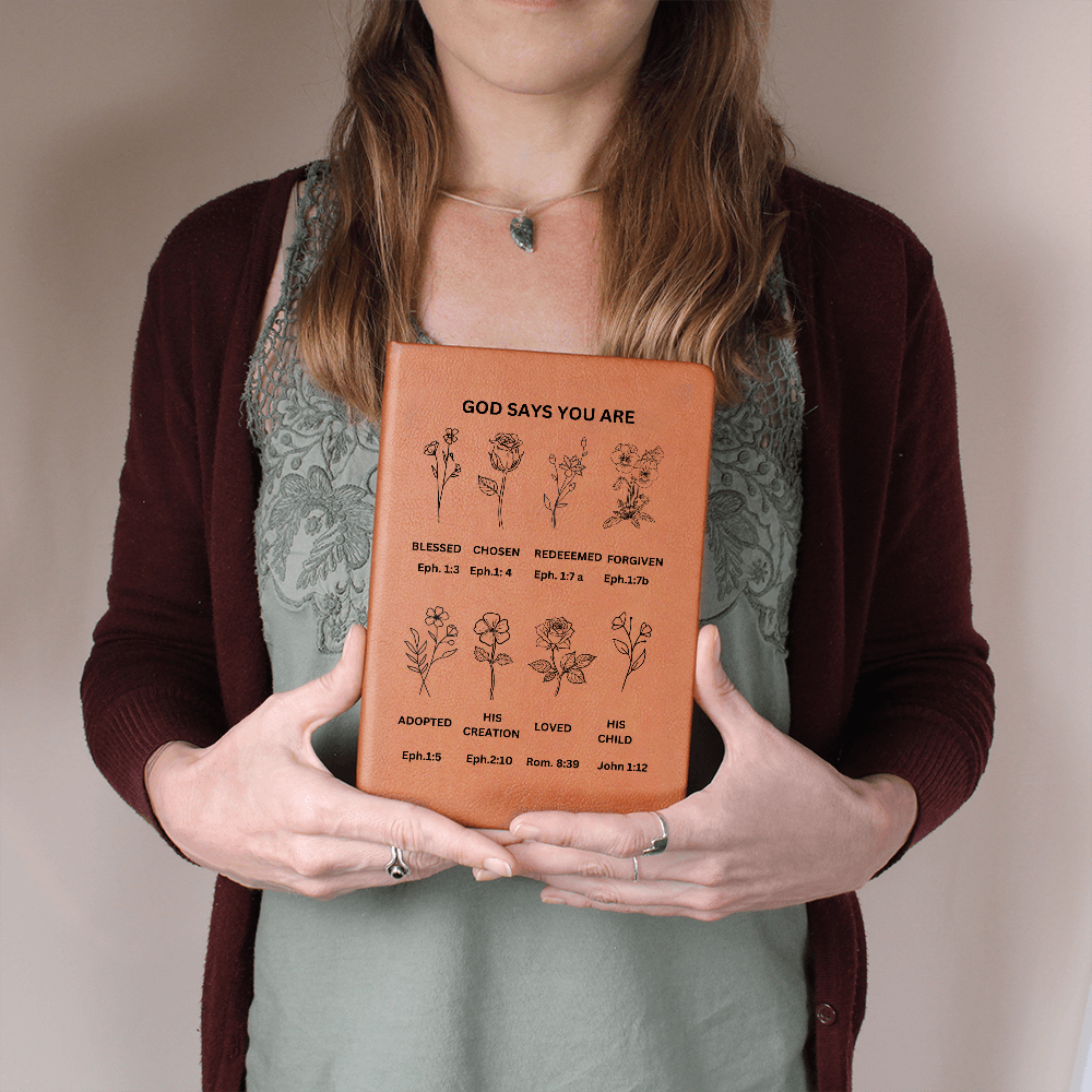 GOD SAYS YOU ARE Leather Journal