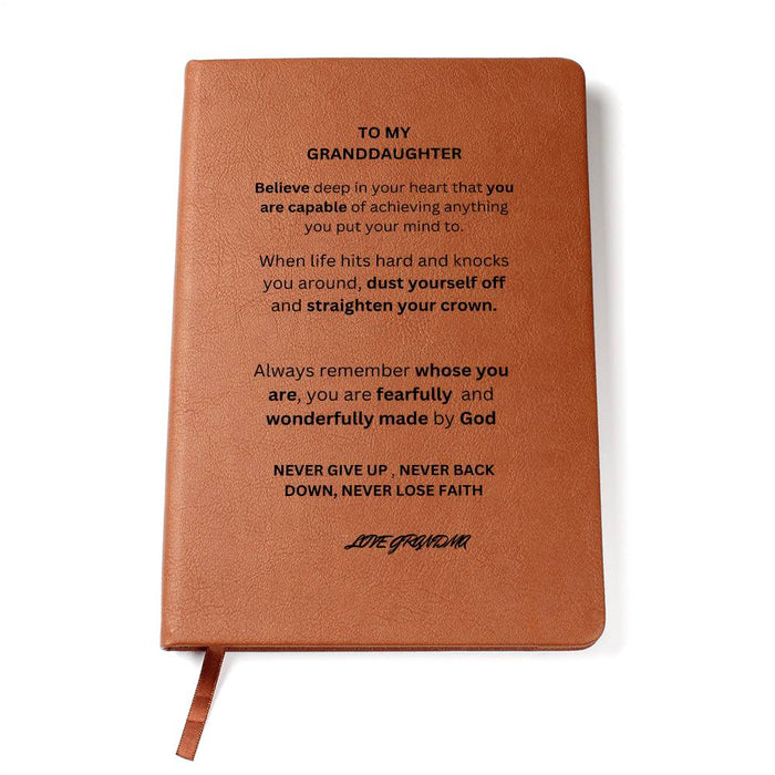 To My Granddaughter Journal Love Grandma