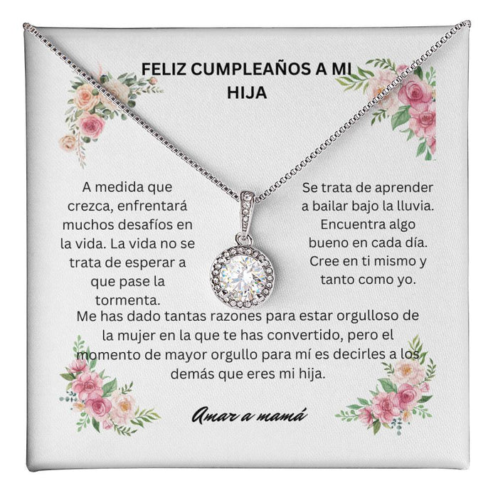 Spanish Happy Birthday To My Daughter Eternal Hope Necklace