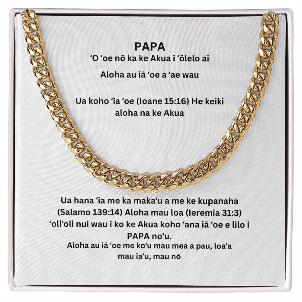 Hawaiian DAD Cuban Chain