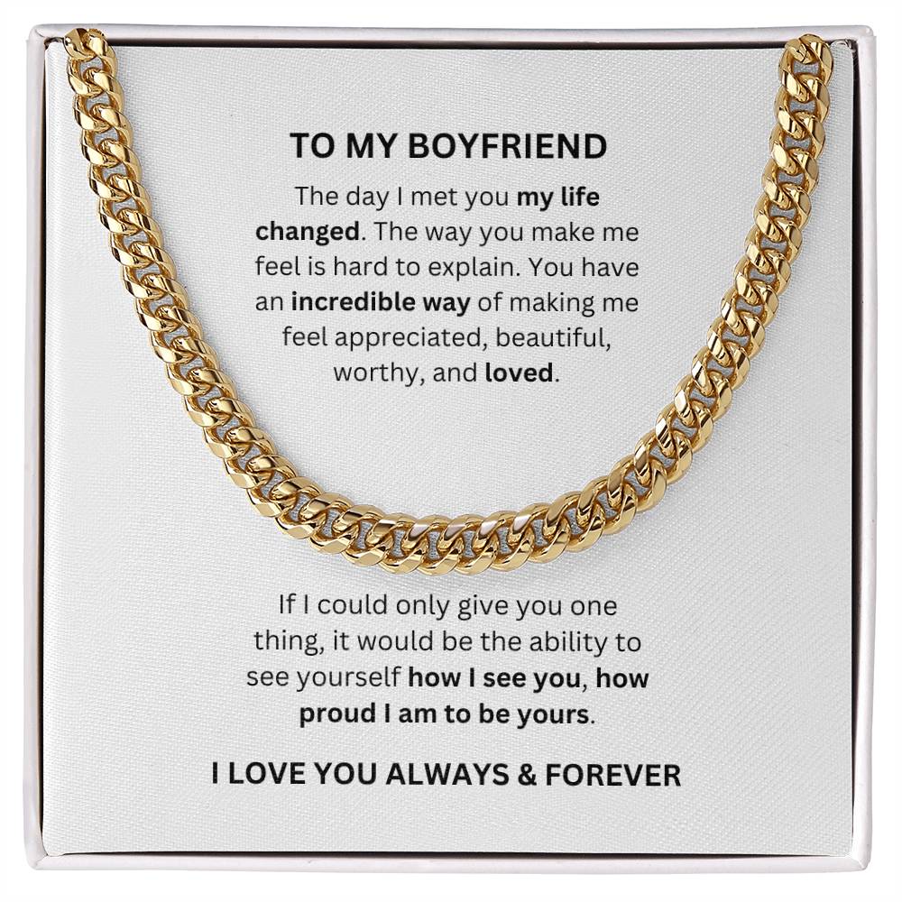 To My Boyfriend Cuban Chain