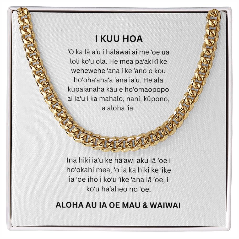 Hawaiian To My Boyfriend Cuban Chain