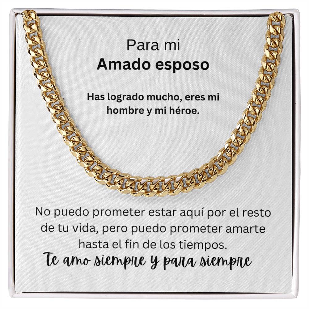 To my loving husband Cuban Chain Spanish