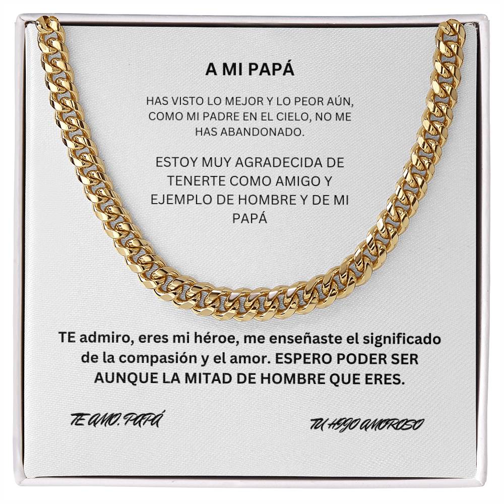 SPANISH TO MY DAD CUBAN CHAIN