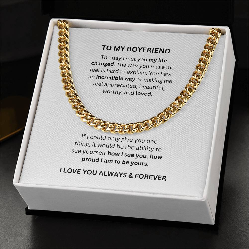 To My Boyfriend Cuban Chain