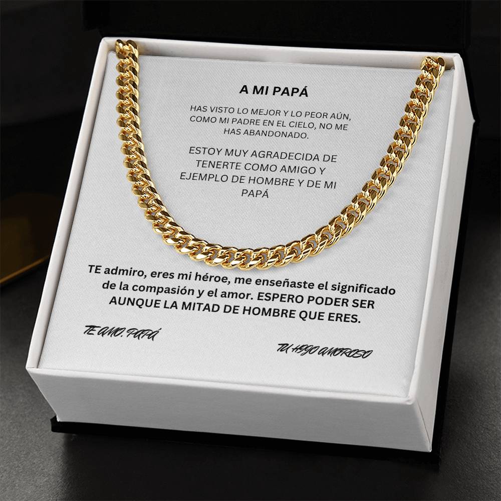 SPANISH TO MY DAD CUBAN CHAIN