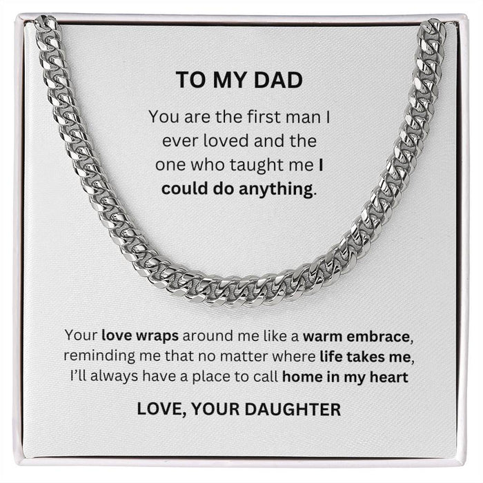 To My Dad Cuban Chain From Daughter