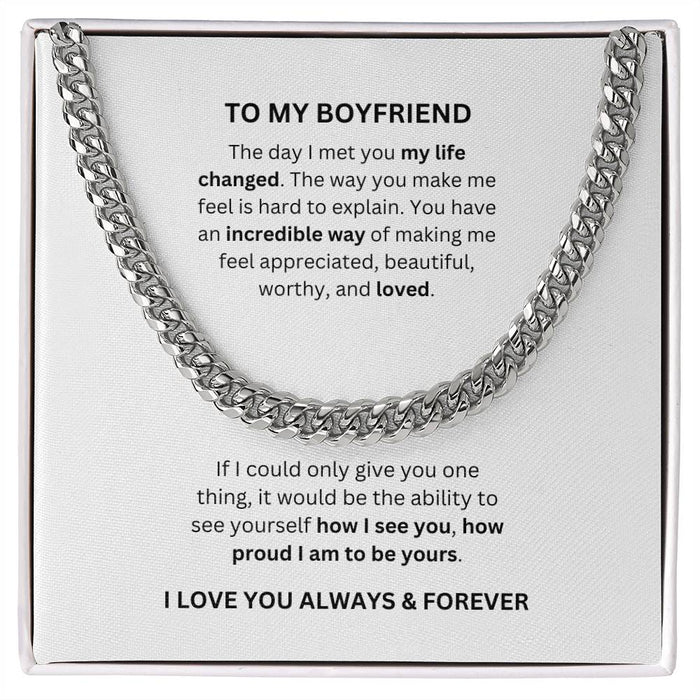 To My Boyfriend Cuban Chain
