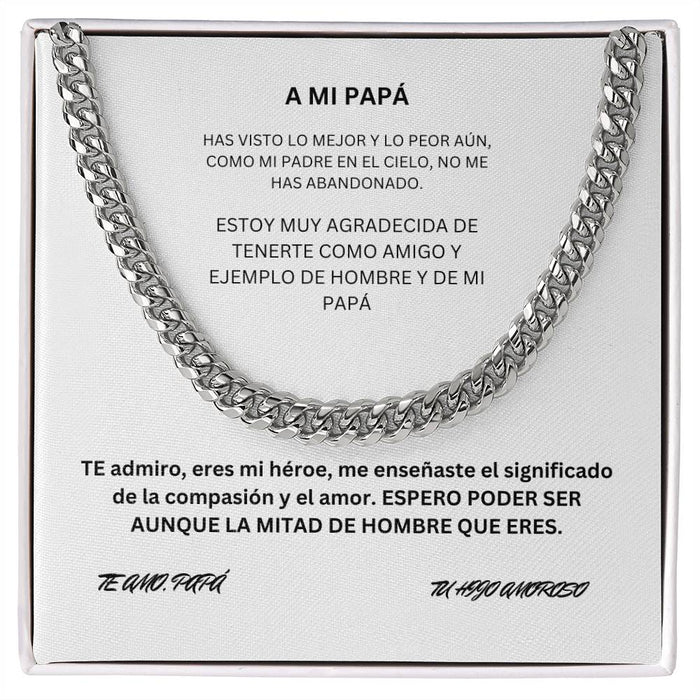 SPANISH TO MY DAD CUBAN CHAIN