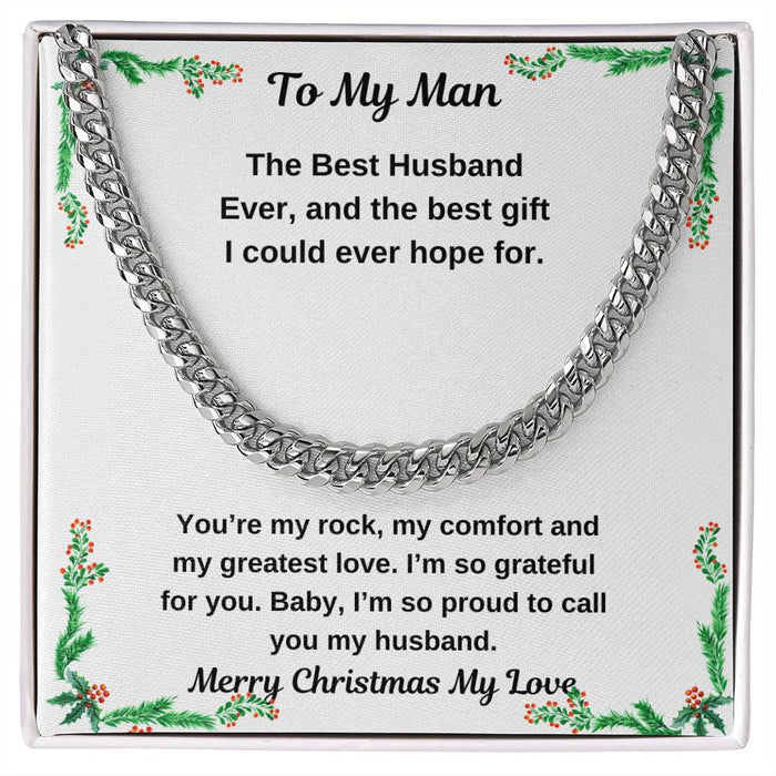 To My Man Christmas Cuban Chain