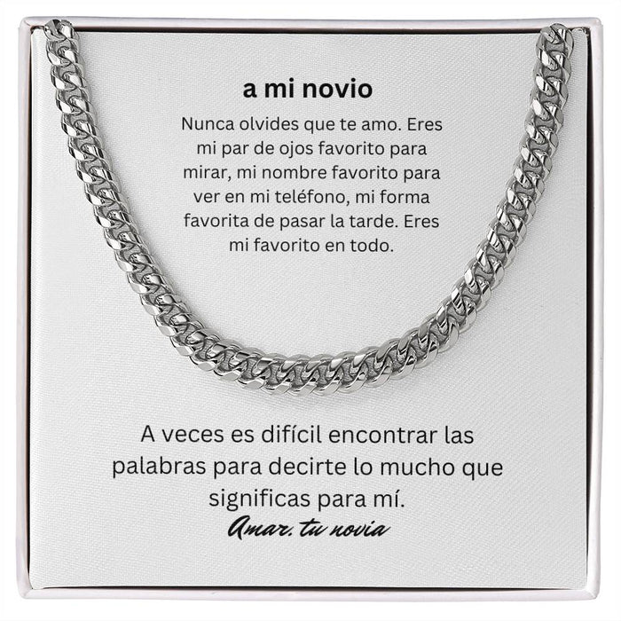 Spanish To My Boyfriend Cuban Chain