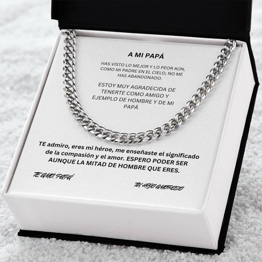 SPANISH TO MY DAD CUBAN CHAIN
