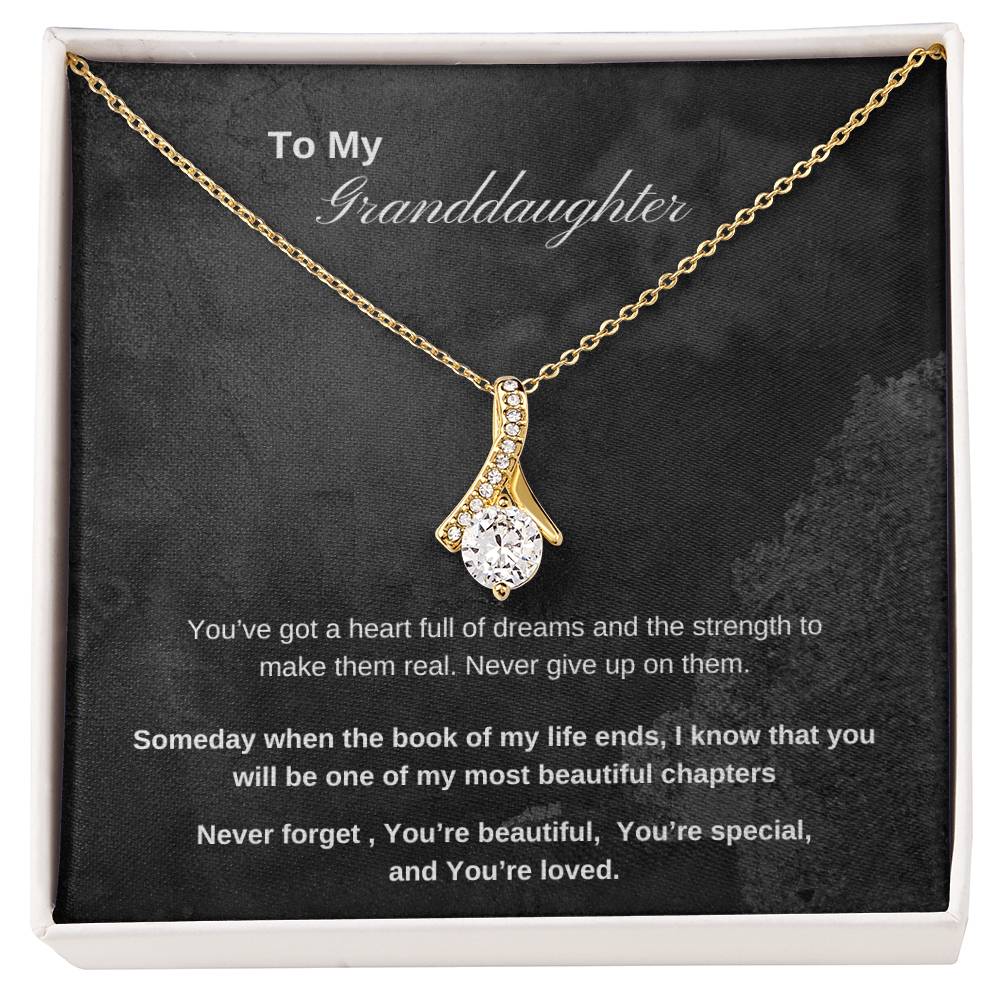 To My Granddaughter Alluring Beauty Necklace