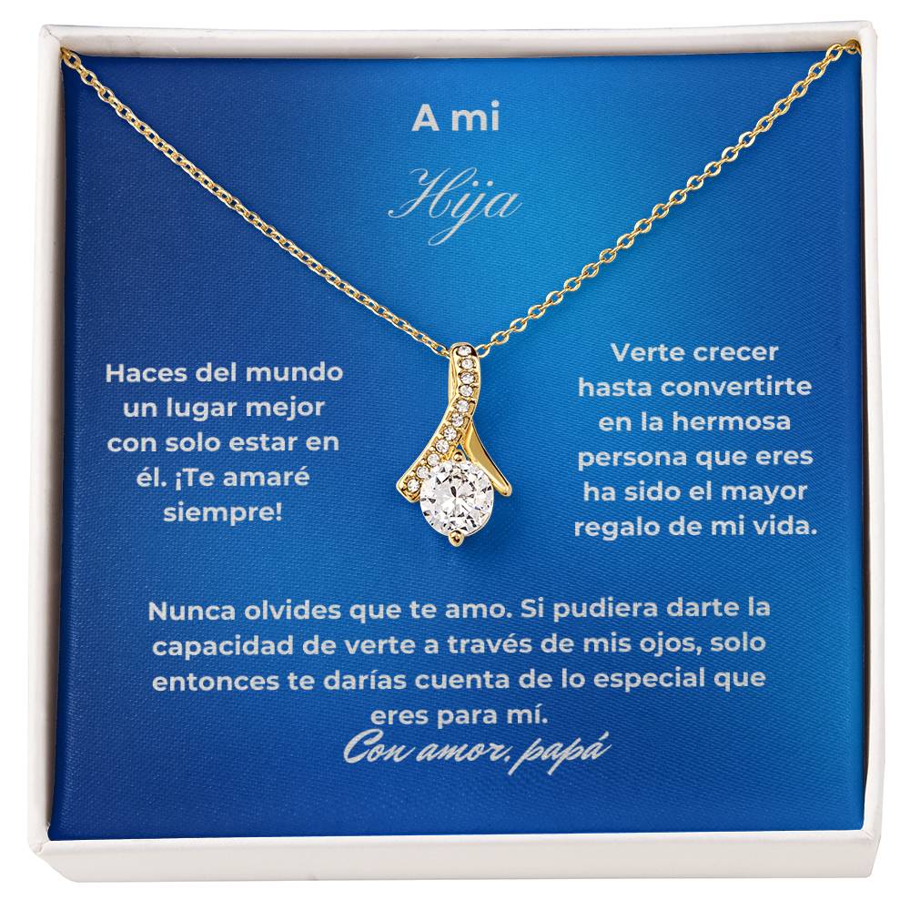 To My Daughter Alluring Beauty Necklace Spanish