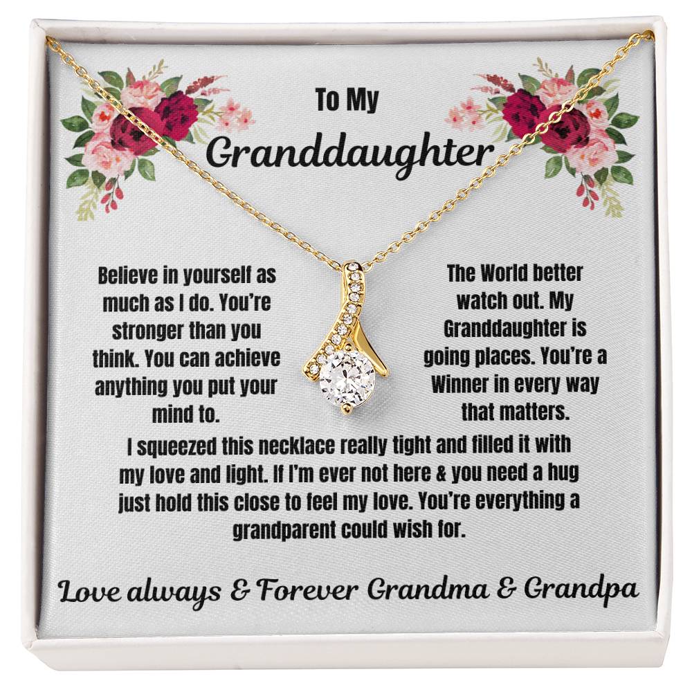To My Granddaughter Alluring Beauty Necklace