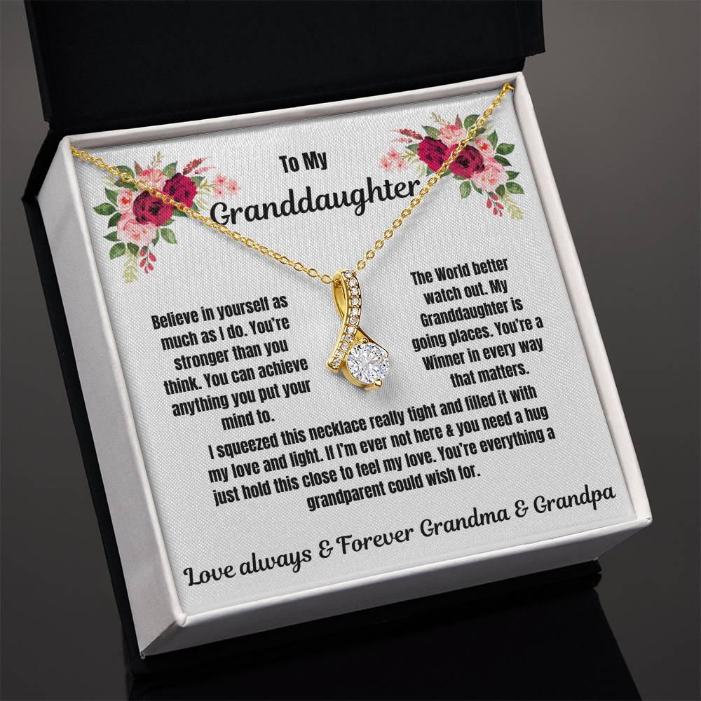 To My Granddaughter Alluring Beauty Necklace