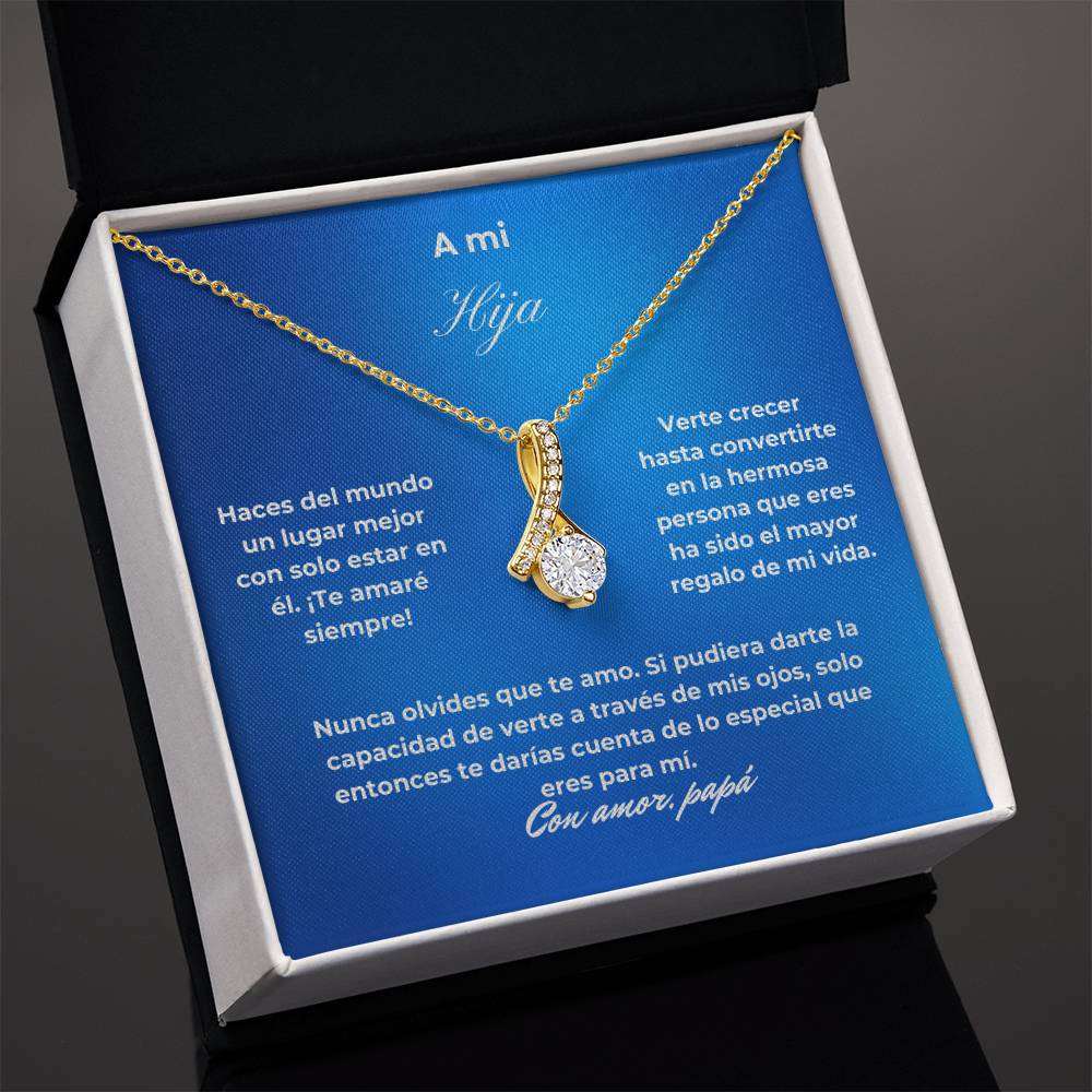 To My Daughter Alluring Beauty Necklace Spanish