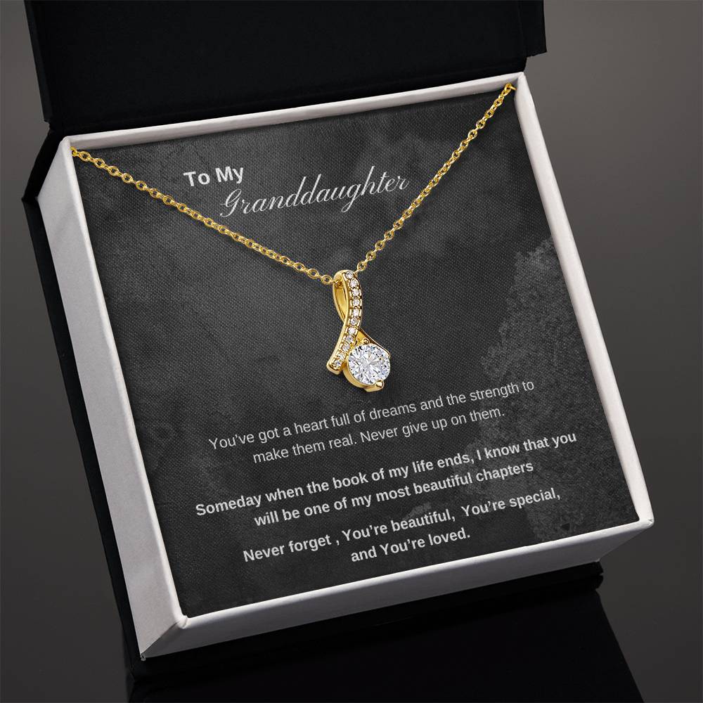 To My Granddaughter Alluring Beauty Necklace