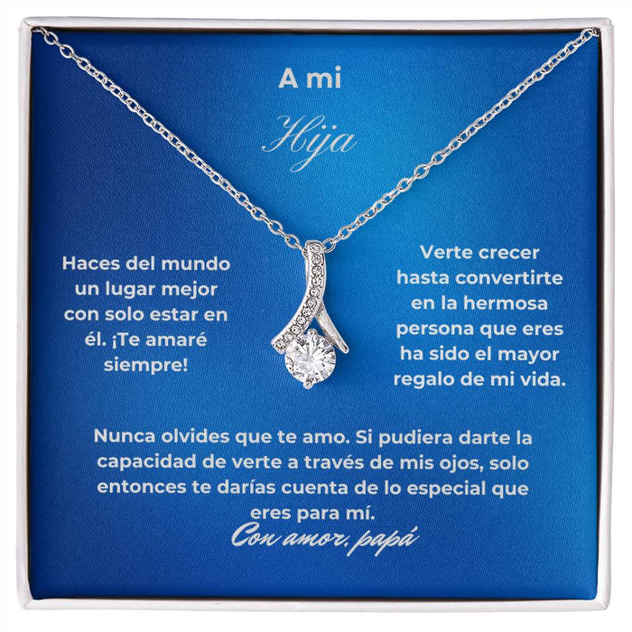 To My Daughter Alluring Beauty Necklace Spanish