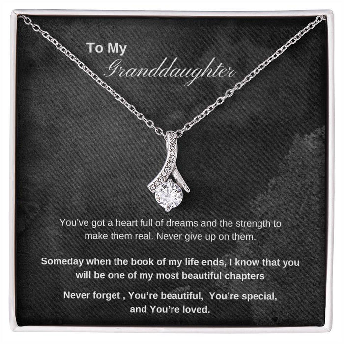 To My Granddaughter Alluring Beauty Necklace