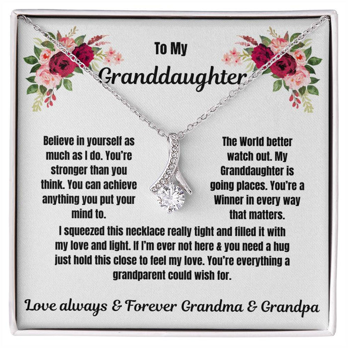 To My Granddaughter Alluring Beauty Necklace