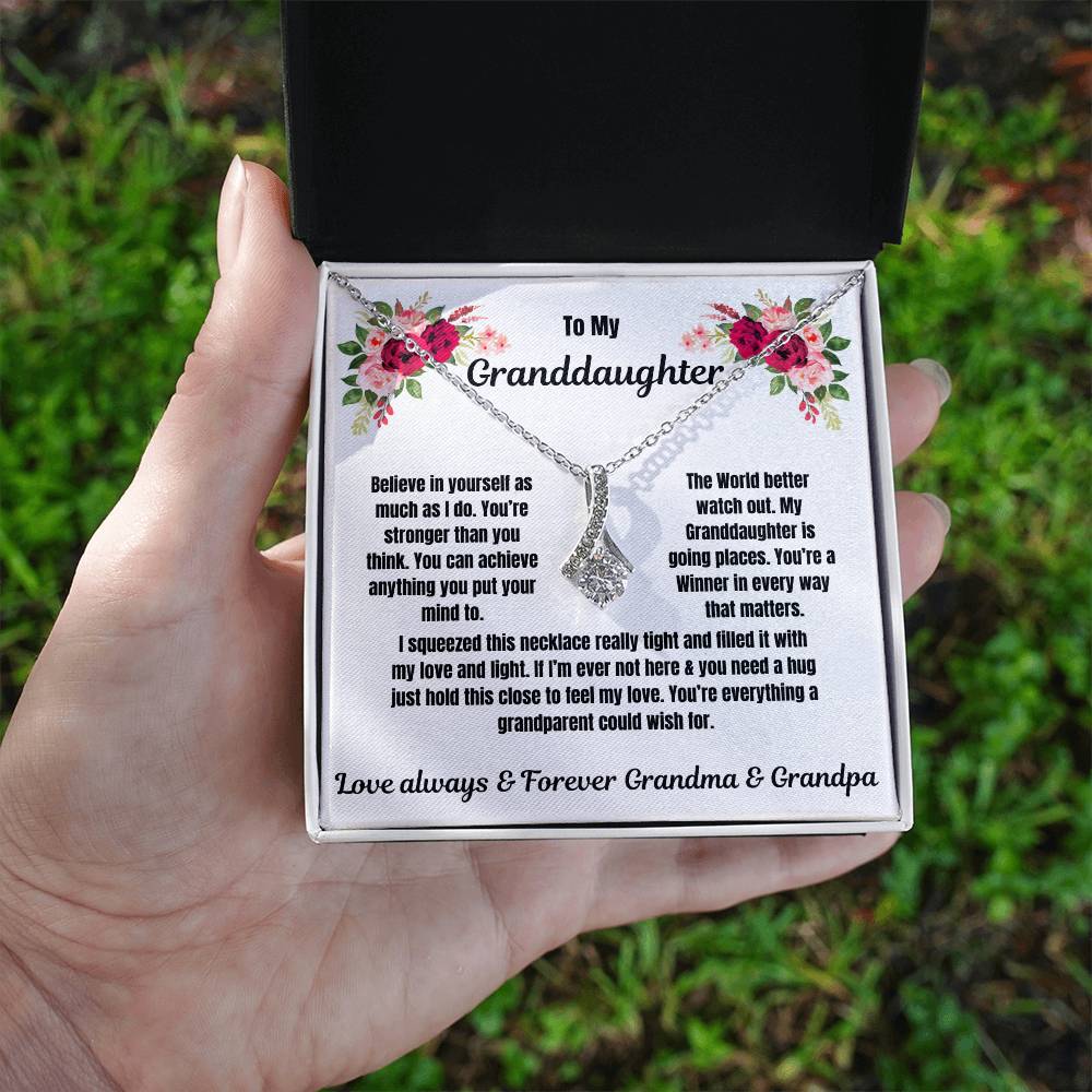 To My Granddaughter Alluring Beauty Necklace