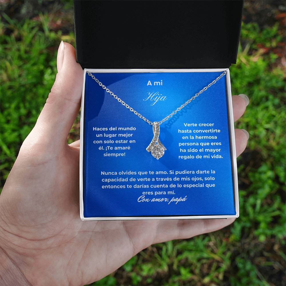 To My Daughter Alluring Beauty Necklace Spanish