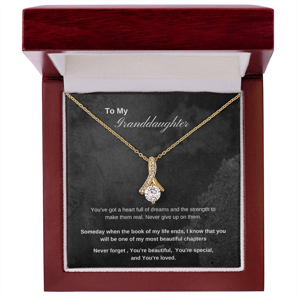 To My Granddaughter Alluring Beauty Necklace
