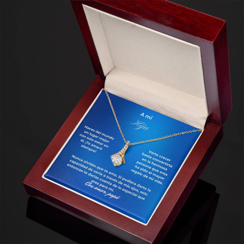 To My Daughter Alluring Beauty Necklace Spanish