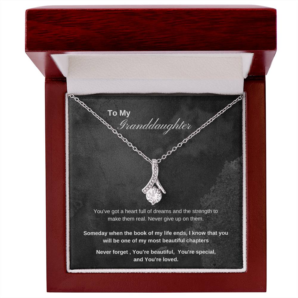 To My Granddaughter Alluring Beauty Necklace