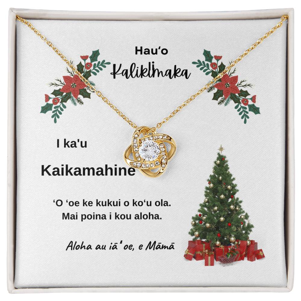 Merry Christmas To My Daughter Hawaiian Love Knot Necklace