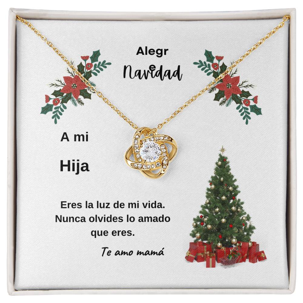 Merry Christmas To My Daughter Spanish Love Knot Necklace