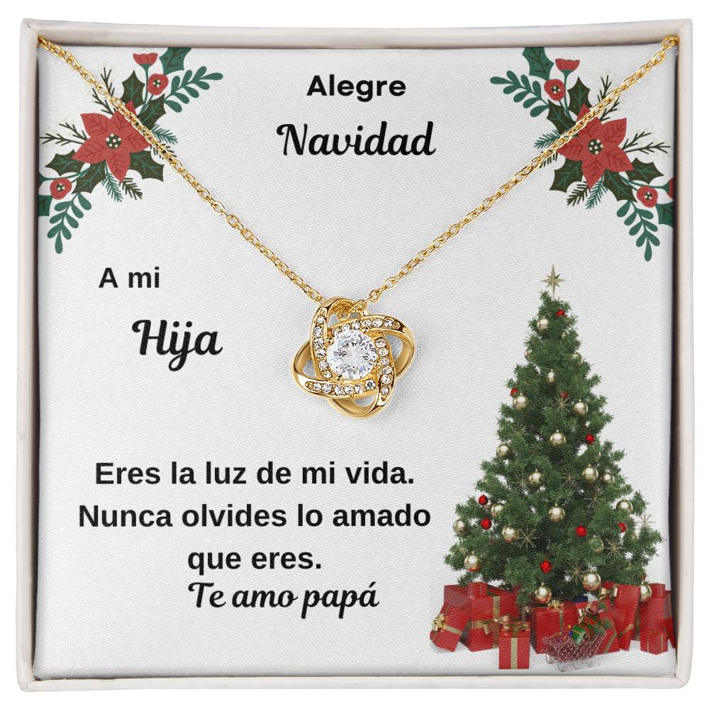 Merry Christmas To My Daughter Spanish Love Knot Necklace