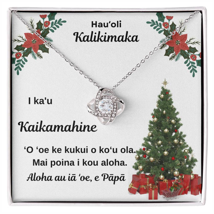 Merry Christmas To My Daughter Hawaiian Love Knot Necklace