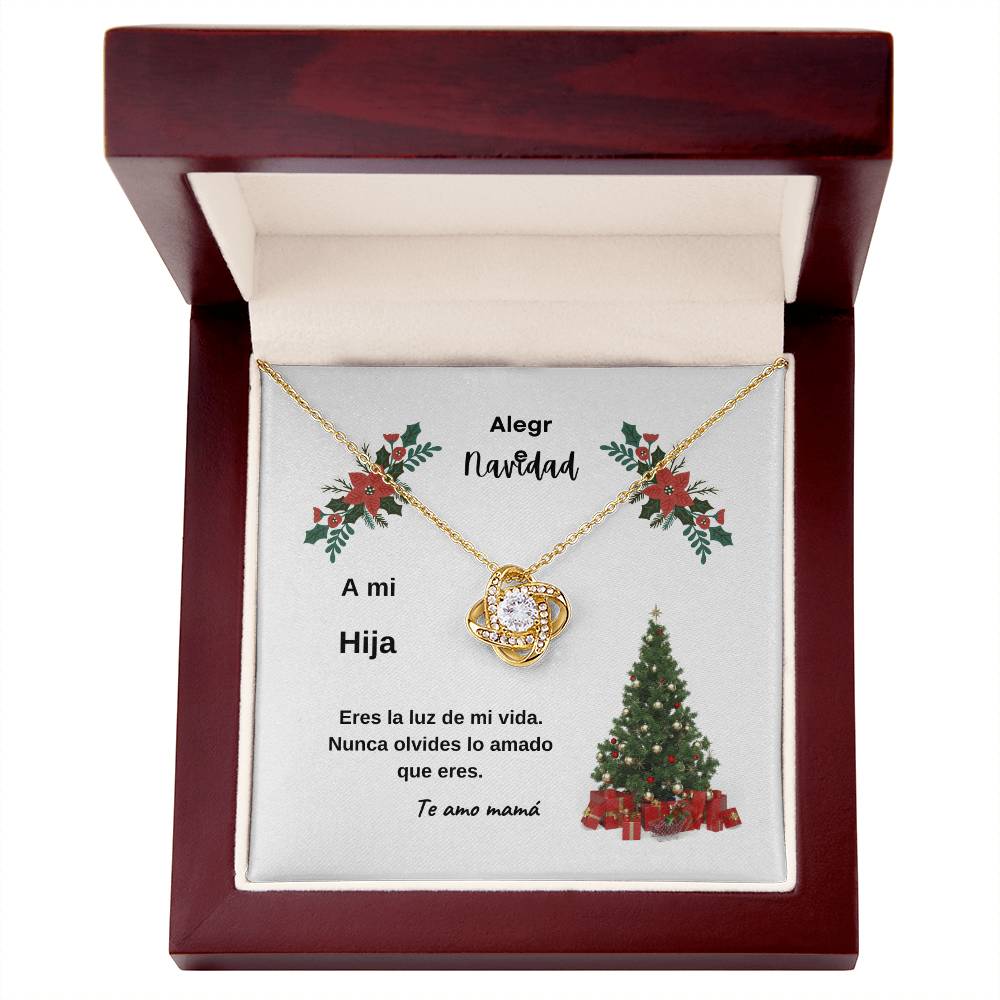 Merry Christmas To My Daughter Spanish Love Knot Necklace