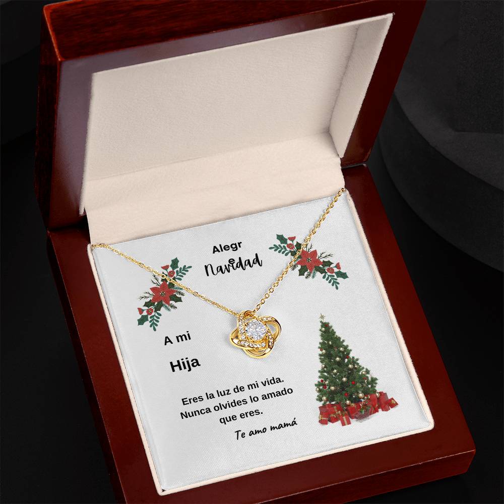 Merry Christmas To My Daughter Spanish Love Knot Necklace