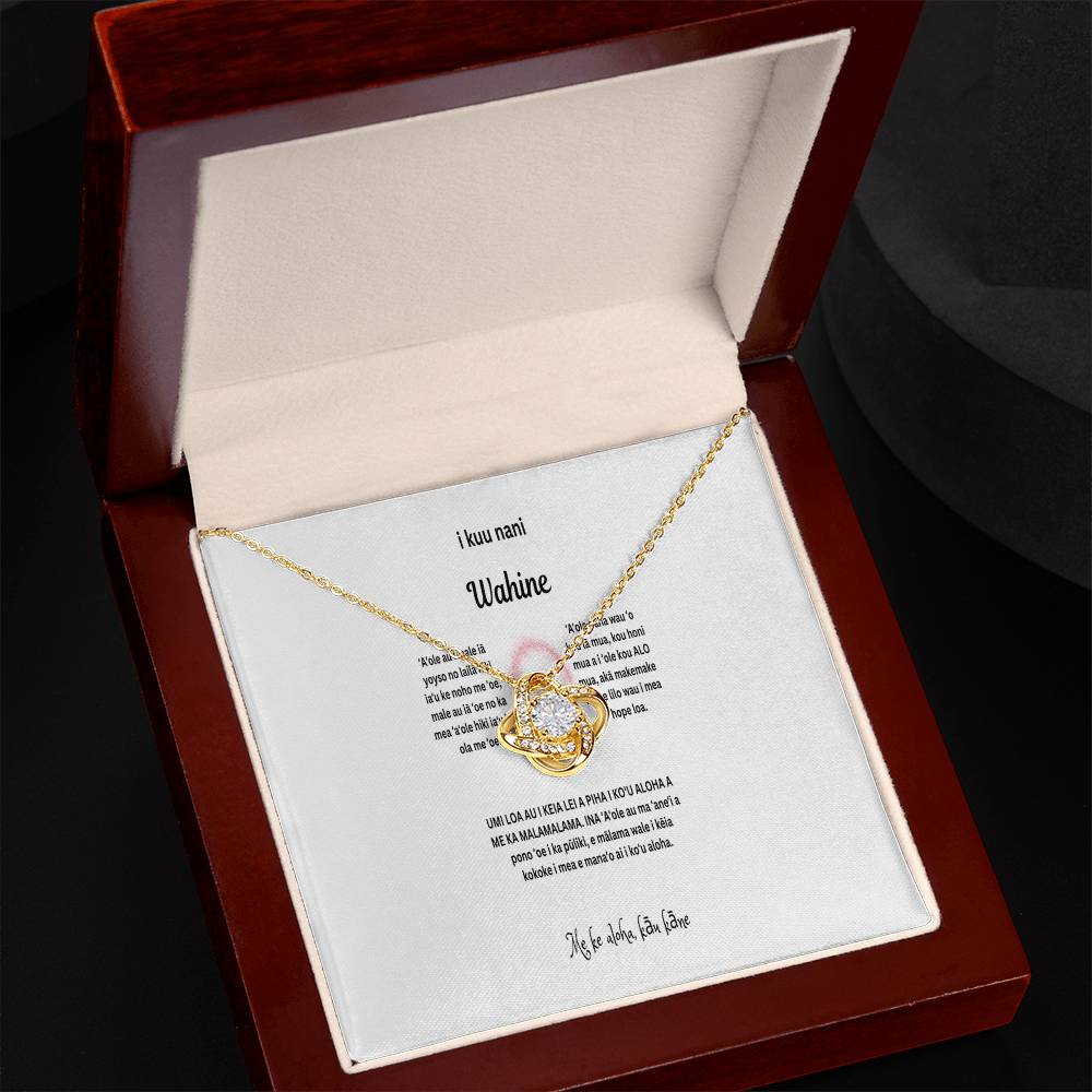 To my beautiful wife Hawaiian Love knot necklace