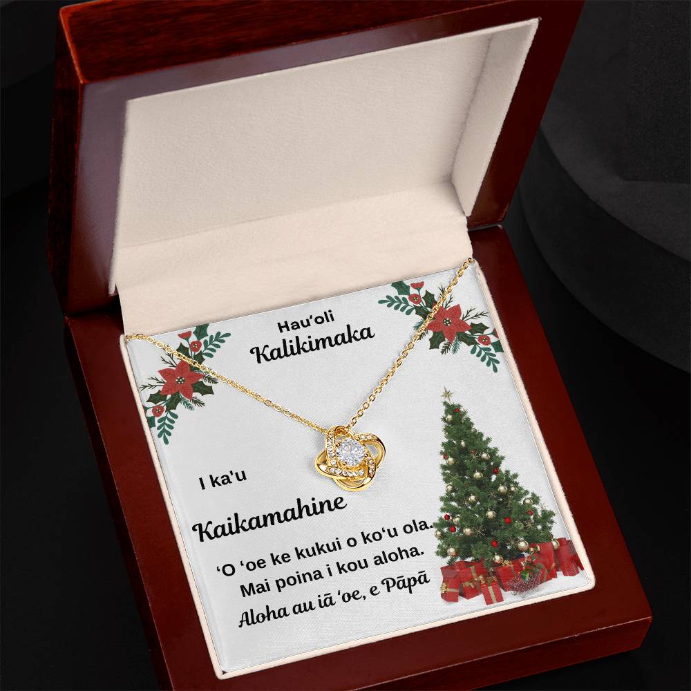 Merry Christmas To My Daughter Hawaiian Love Knot Necklace