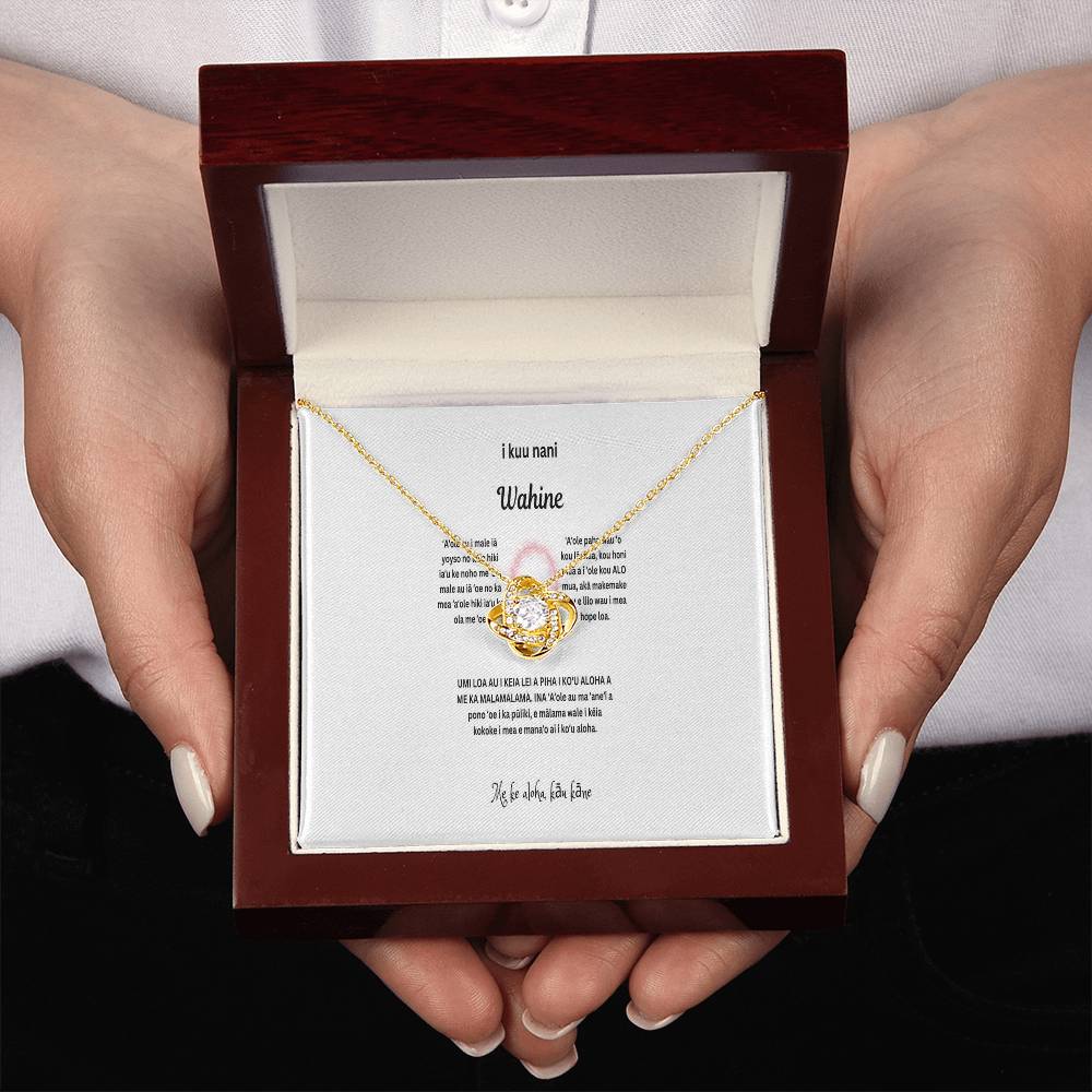 To my beautiful wife Hawaiian Love knot necklace