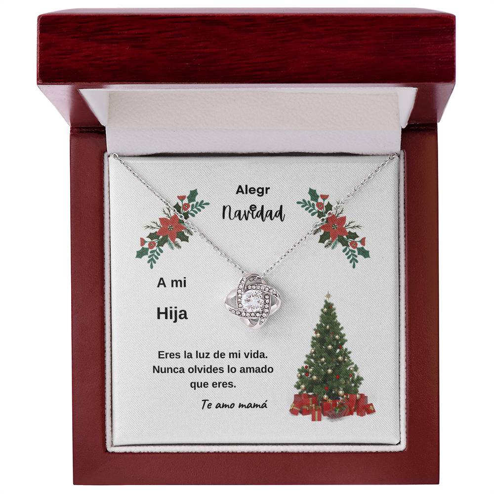 Merry Christmas To My Daughter Spanish Love Knot Necklace