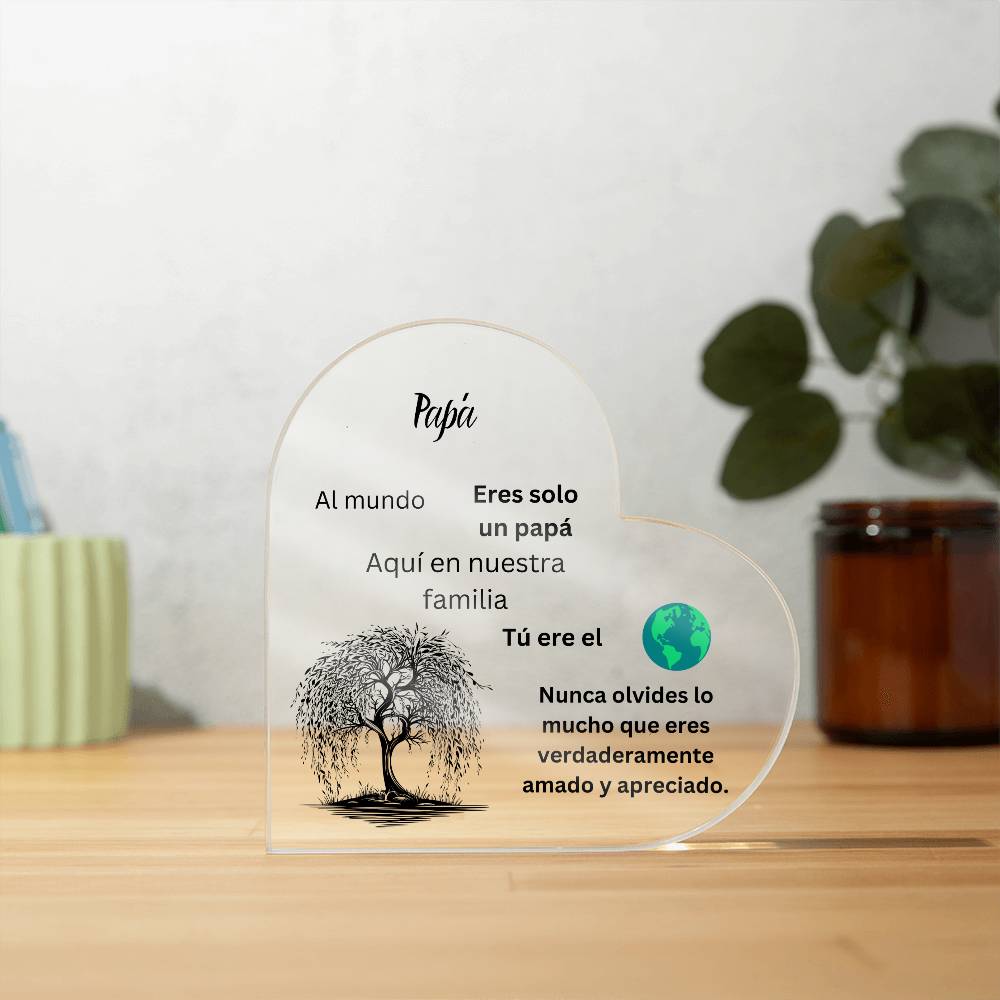 Spanish Acrylic Heart Plaque