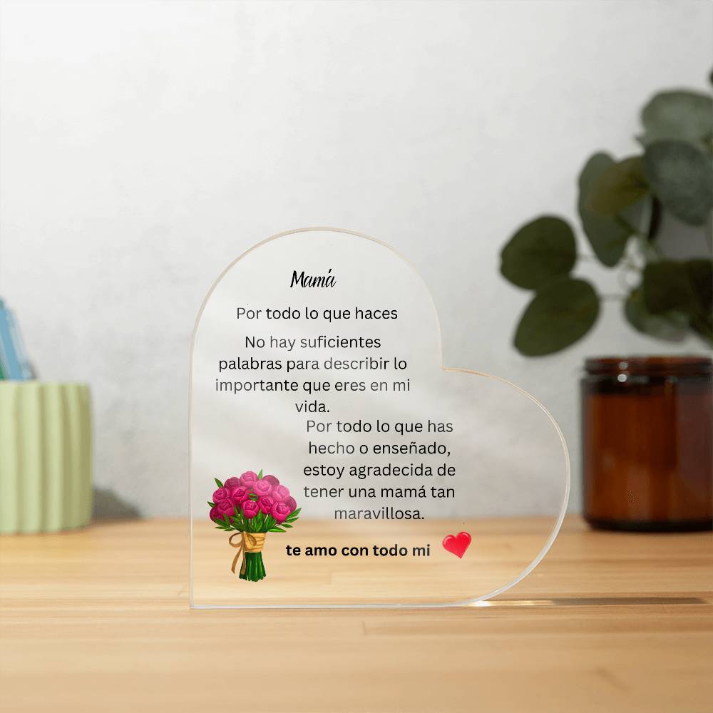 Spanish Acrylic Heart #2 Plaque